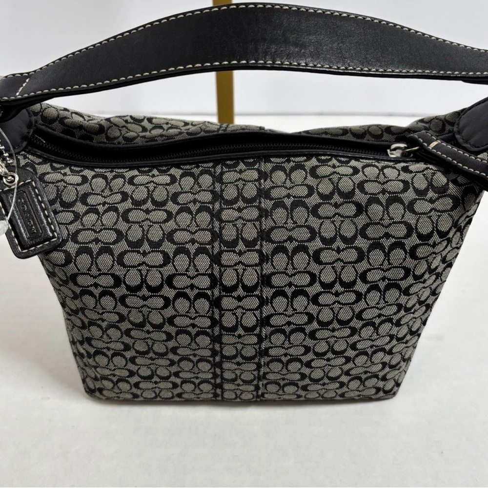 Coach Black and Gray Signature Women's Baguette Mini SoHo NWOT